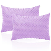 Entisn toddler pillowcase 13x18 light purple dot texture for calming sleep.