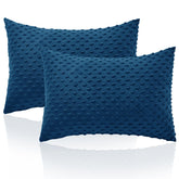 Entisn toddler pillowcase 13x18 navy blue shows soft minky-dot texture for gentle sleep