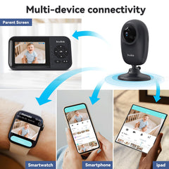 Envilink smart video baby monitor 1080p camera delivers crisp detail for peace of mind.