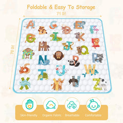 ENVTEK baby play mat non-slip surface keeps baby secure during play.