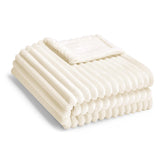 Eonkasp soft fleece baby blanket cream close-up showing plush texture for gentle skin