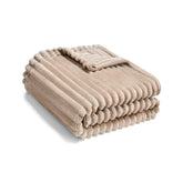 Eonkasp soft fleece baby blanket with stripes, ideal for crib comfort and easy care.