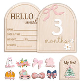 eoscasely-monthly-milestone-signs-bow-front view for adorable newborn photos and keepsake memories.