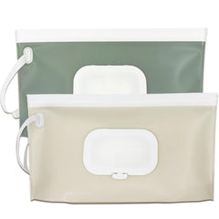 Eoscasely wipe dispenser sage-green closed demonstrates durable EVA construction for on-the-go protection.