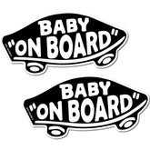 EPIC Goods Baby On Board sticker yellow sign front view boosts visibility for drivers