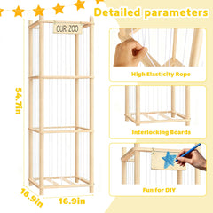 EQGDU large capacity shelf supporting 18 inch plushies with safe construction