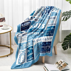 EQNWI Boy Mom Blanket on sofa provides soft, relaxing comfort after busy days.