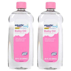 Equate Baby Hypoallergenic Oil bottle providing gentle skin hydration for daily care