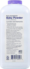 Equate Pure Cornstarch Baby Powder being poured: easy shake-to-dispense application.