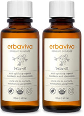 erbaviva baby oil bottle—easy, gentle application.