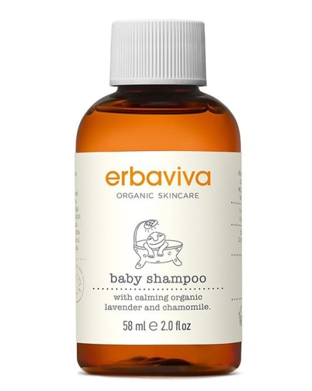 erbaviva Baby Shampoo bottle with lavender aromas for a soothing bath time
