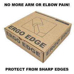 Ergo Edge tape-application demonstrates easy roll-on install for secure desk edge protection.