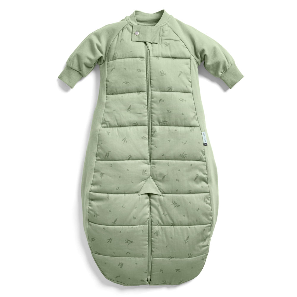 ergoPouch Sleep Suit Bag Willow closed for safe overnight warmth with organic cotton.