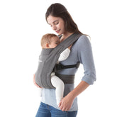 Ergobaby Embrace knit fabric close-up shows cozy, breathable support