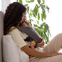Ergobaby Embrace newborn mode demonstrates secure positioning for tiny starts