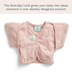 ergoPouch Butterfly Cardi demonstrates hands up sleeping for gentle self soothing.