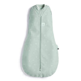 ergoPouch Cocoon Swaddle Sack Sage front view shows cozy, secure sleep