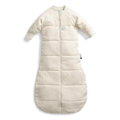 ergopouch jersey sleeping bag arm-out top view showing secure, swaddle-like fit for arm movement