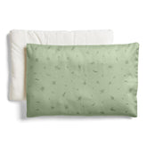 ergoPouch organic toddler pillow willow front view shows low-profile neck support
