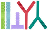 ERKOON sensory chew toy T-shaped in use for calming sensory seekers