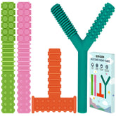 ERKOON T-shaped sensory chew toy for focus and calming during activities.