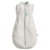 ergoPouch Cocoon Swaddle Sack front view in grey marle promotes calm sleep with snug arms-in fit