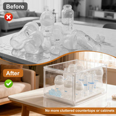 ERTIUANIO magnetic-door design keeps bottles clean and dust-free