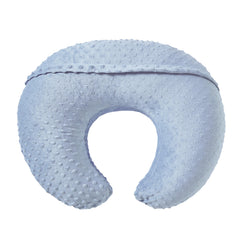 ESEN Nursing Pillow blue back view emphasizes plush materials and cozy touch.