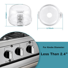 ESENHARBER stove knob cover clear-view dial area preserves temperature marks for control