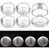 ESENHARBER stove knob cover closeup shows fit for under-2.4 inch knobs for safer operation