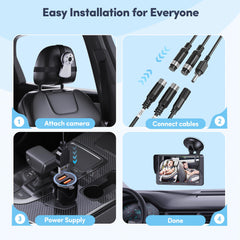 ESIYTGOP USB plug and play setup powering monitor and charging a device