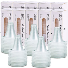 EssaUnica 300X ear thermometer covers pack showing hygienic disposable caps for Braun models