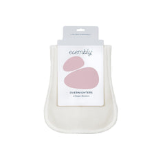 Esembly Overnighters fleece-side up for all-night absorbency.