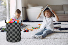 Essme Boys Laundry Hamper side view highlights dinosaur pattern for playful decor and organization
