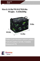 Essme dinosaur basket interior waterproof lining protects contents during daily use.