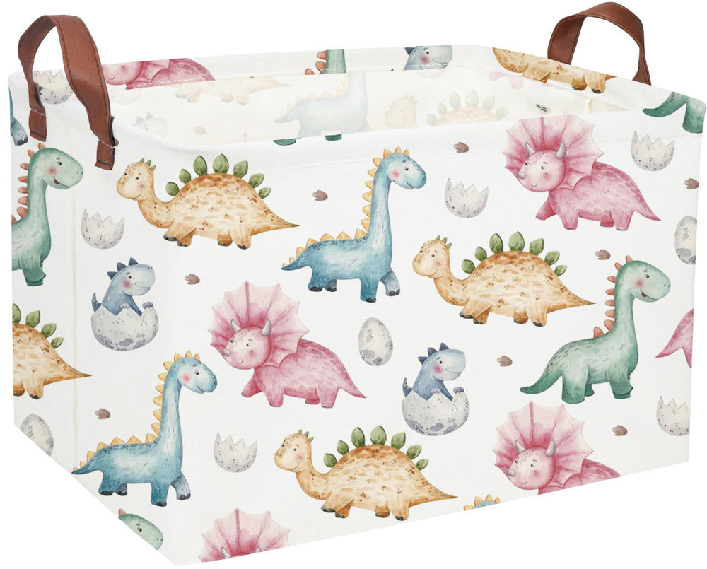 Essme Dinosaur Baskets for nursery storage keep toys organized and accessible.