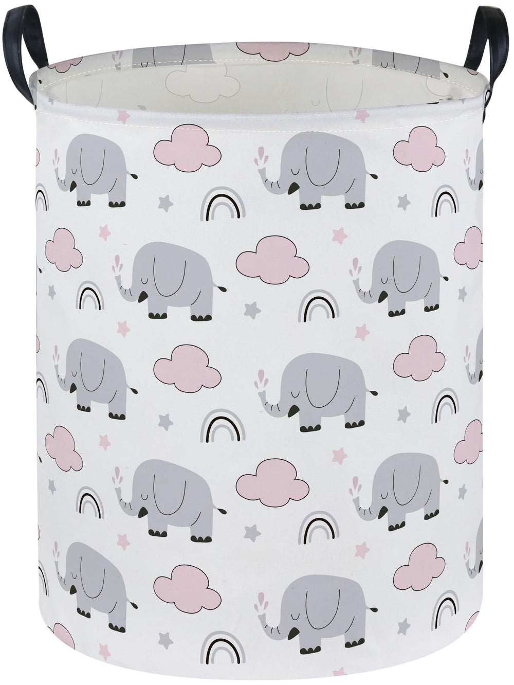 Essme Kids Laundry Basket elephant hamper collapsible for space-saving toy organization.