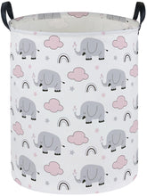 Essme Kids Laundry Basket elephant hamper collapsible for space-saving toy organization.