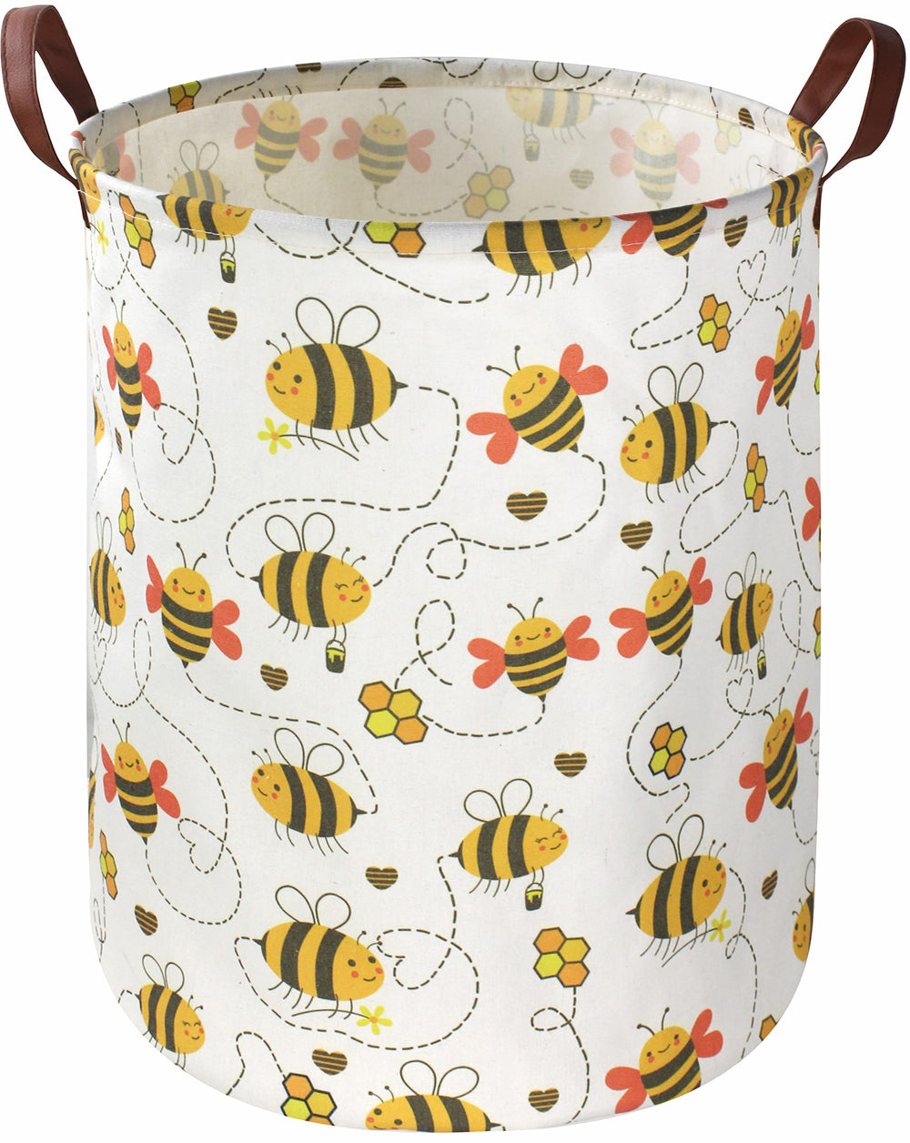 ESSME kids laundry hamper with bee pattern showcasing large-capacity storage for toys