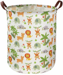 Essme kids laundry hamper jungle pattern enhances nursery organization with playful woodland style