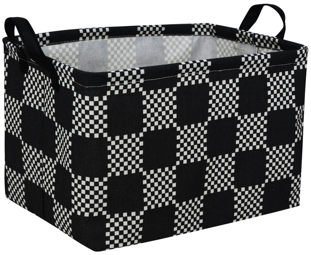 Essme rectangular boys basket front view for tidy bedroom storage.