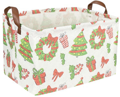 Essme rectangular Christmas tree basket with handles side view for easy transport