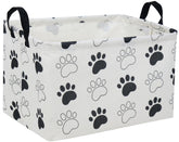 Essme rectangular dog basket front view showing sturdy handles and organization benefits.