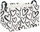Essme rectangular heart basket front view shows sturdy handles for easy transport