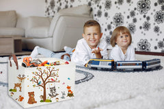 Essme rectangular kids basket sideview highlighting durable cotton rope handles and easy transport
