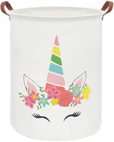 Essme Unicorn Hamper collapsible design folds flat for easy storage