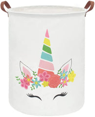 Essme Unicorn Hamper collapsible design folds flat for easy storage
