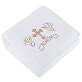 ESTAMICO baby christening blanket with embroidery cross for cherished baptism moments