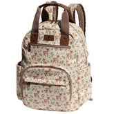 ESVAN Corduroy Fawn diaper bag front view showcasing large capacity for daily essentials