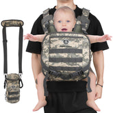 ETHAN ANTHONYS Military Inspire baby carrier front view demonstrates ergonomic support for growing infants.